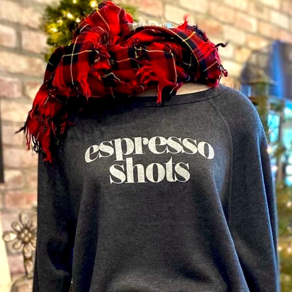 Inside-Out Crewneck Women’s Sweater (Espresso Shots, Tequila Shots)